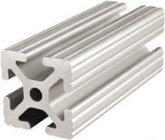 80/20 Inc. - 72 Inches Long x 1-1/2 Inches Wide x 1-1/2 Inches High, T Slotted Aluminum Extrusion - 1.154 Square Inches, Clear Anodized Finish - Exact Industrial Supply