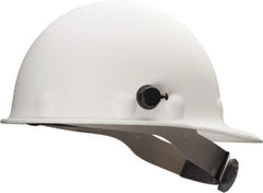 Hard Hat: Class G, 8-Point Suspension White, Fiberglass
