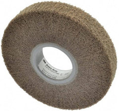 3M - 6" Diam Aluminum Oxide Cutting, Polishing Flap Wheel - 2" Hole, 1" Wide, Density 5, Nonwoven, Medium Grade, 4,000 Max RPM - Exact Industrial Supply