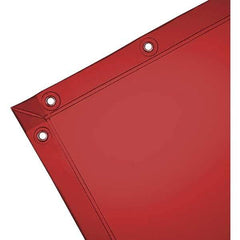 Wilson Industries - 6' High x 8' Wide x 14mm Thick Vinyl Welding Curtain - Orange, Grommet - Exact Industrial Supply