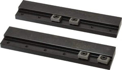 Mitee-Bite - 2 Piece, 5-3/4 x 1-1/4" Magnetic Chuck Gripping Rails - 0.58" High, Carbon Steel, Black Oxide Finish - Exact Industrial Supply