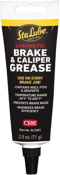 CRC - 2.5 oz Tube Synthetic High Temperature Grease - Black, High Temperature, 450°F Max Temp, NLGIG 2, - Exact Industrial Supply