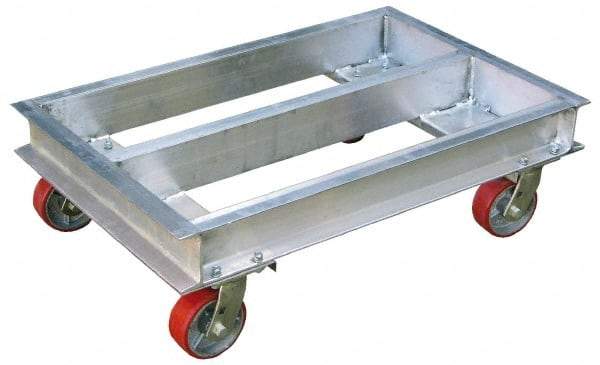 Vestil - 2,000 Lb Capacity Aluminum Flush Open Frame Dolly - 36" Long x 21" Wide x 10" High, 5" Wheels - Exact Industrial Supply