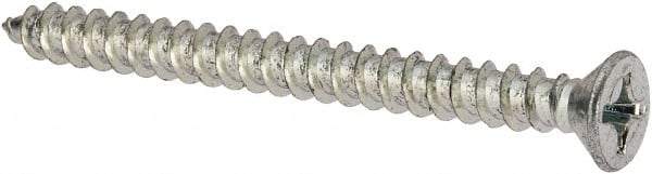 Value Collection - #12 Flat Head Phillips Sheet Metal Screw - Steel, 2-1/2" OAL, Grade 2 - Exact Industrial Supply