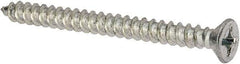 Value Collection - #12 Flat Head Phillips Sheet Metal Screw - Steel, 2-1/2" OAL, Grade 2 - Exact Industrial Supply