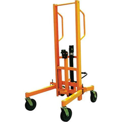 Wesco Industrial Products - 880 Lb Load Capacity, 30 & 55 Gal Drum Truck - 54-3/4" Wide x 71-1/4" High, 4 Steel Wheels - Exact Industrial Supply