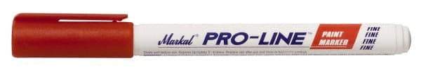 Markal - Red Liquid Enamel-Based Paint Marker - Fine Tip, Alcohol Base Ink - Exact Industrial Supply