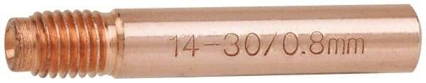 Victor - MIG Contact Tip Standard Threaded Welder Nozzle/Tip/Insulator - 0.03" Wire Outside Diam - Exact Industrial Supply
