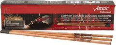 Victor - 12" Long, 1/4" Diam, Copper Arc Welding Electrode - DC Copperclad Pointed Electrodes - Exact Industrial Supply