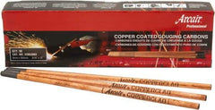 Victor - 12" Long, 5/16" Diam, Copper Arc Welding Electrode - DC Copperclad Pointed Electrodes - Exact Industrial Supply