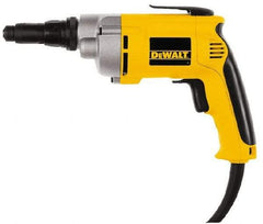 DeWALT - Pistol Grip Handle, 4,000 RPM, 81 In/Lb Torque, Electric Screwdriver - 1/4" Bit Holder, 6.3 Amps - Exact Industrial Supply