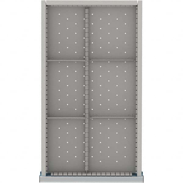 LISTA - 6-Compartment Drawer Divider Layout for 3.15" High Drawers - Exact Industrial Supply