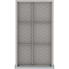 LISTA - 6-Compartment Drawer Divider Layout for 3.15" High Drawers - Exact Industrial Supply