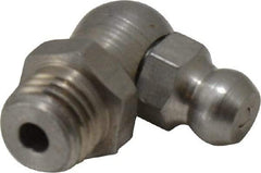 PRO-LUBE - 90° Head Angle, M8x1.0 Metric Stainless Steel Standard Grease Fitting - 9mm Hex - Exact Industrial Supply