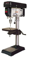 Jet - 15" Swing, Step Pulley Drill Press - 16 Speed, 3/4 hp, Single Phase - Exact Industrial Supply