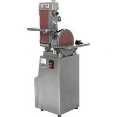 Jet - 48 Inch Long x 6 Inch Wide Belt, 12 Inch Diameter, Horizontal and Vertical Combination Sanding Machine - 2,850 Ft./min Belt Speed, 1-1/2 HP, Three Phase - Exact Industrial Supply