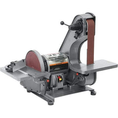 Jet - 42 Inch Long x 2 Inch Wide Belt, 8 Inch Diameter, Horizontal and Vertical Combination Sanding Machine - 3,100 Ft./min Belt Speed, 3/4 HP, Single Phase - Exact Industrial Supply