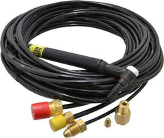 ESAB - 25 Ft. Long, 300 Amp Rating, Water Cooled TIG Welding Torch - Silicon Rubber - Exact Industrial Supply