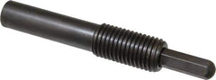 Vlier - 1-8, 2" Thread Length, 1-1/2" Plunger Projection, Steel Threaded Spring Plunger - 0.5000 (Hex)" Max Plunger Diam, Long, 7" Plunger Length, 16 Lb Init End Force, 68 Lb Final End Force, 0.5" Hex - Exact Industrial Supply