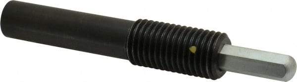 Vlier - 1-8, 2" Thread Length, 1-1/2" Plunger Projection, Steel Threaded Spring Plunger - 0.5000 (Hex)" Max Plunger Diam, Long, 7" Plunger Length, 4 Lb Init End Force, 31 Lb Final End Force, 0.5" Hex - Exact Industrial Supply