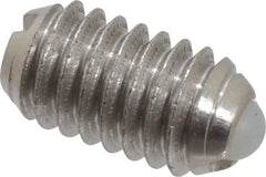 Vlier - 5/16-18, 0.156" Ball Diam, 0.578" Body Length, 0.04" Max Ball Reach, Threaded Ball Plunger - Exact Industrial Supply