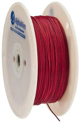 Alpha Wire - 24 AWG, 1 Strand, 305 m OAL, Tinned Copper Hook Up Wire - Red PVC Jacket, 0.052" Diam - Exact Industrial Supply
