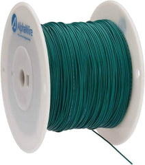 Alpha Wire - 22 AWG, 7 Strand, 305 m OAL, Tinned Copper Hook Up Wire - Green PVC Jacket, 0.062" Diam - Exact Industrial Supply