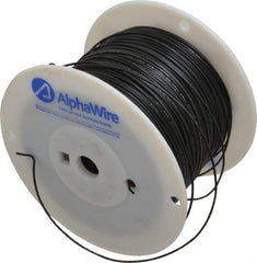 Alpha Wire - 20 AWG, 10 Strand, 305 m OAL, Tinned Copper Hook Up Wire - Black PVC Jacket, 0.069" Diam - Exact Industrial Supply