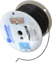 Alpha Wire - 18 AWG, 16 Strand, 305 m OAL, Tinned Copper Hook Up Wire - Black PVC Jacket, 0.079" Diam - Exact Industrial Supply