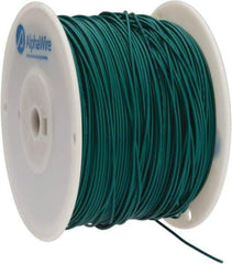 Alpha Wire - 18 AWG, 16 Strand, 305 m OAL, Tinned Copper Hook Up Wire - Green PVC Jacket, 0.079" Diam - Exact Industrial Supply