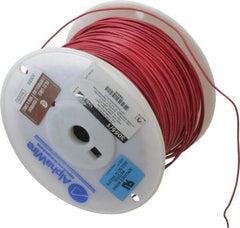 Alpha Wire - 18 AWG, 1 Strand, 305 m OAL, Tinned Copper Hook Up Wire - Red PVC Jacket, 0.072" Diam - Exact Industrial Supply