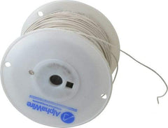 Alpha Wire - 18 AWG, 1 Strand, 305 m OAL, Tinned Copper Hook Up Wire - White PVC Jacket, 0.072" Diam - Exact Industrial Supply