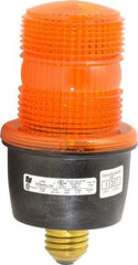 Federal Signal Corp - 120 VAC, 4X NEMA Rated, Strobe Tube, Amber, Low Profile Mini Strobe Light - 65 to 95 Flashes per min, 3-1/8 Inch Diameter, 6.1 Inch High, IP66 Ingress Rating, Screw Mount - Exact Industrial Supply