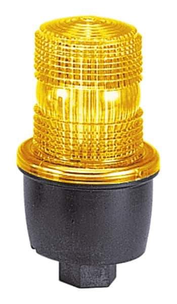 Federal Signal Corp - 12 to 48 VDC, 4X NEMA Rated, Strobe Tube, Green, Low Profile Mini Strobe Light - 65 to 95 Flashes per min, 1/2 Inch Pipe, 3-1/8 Inch Diameter, 5.7 Inch High, IP66 Ingress Rating, Pipe Mount - Exact Industrial Supply