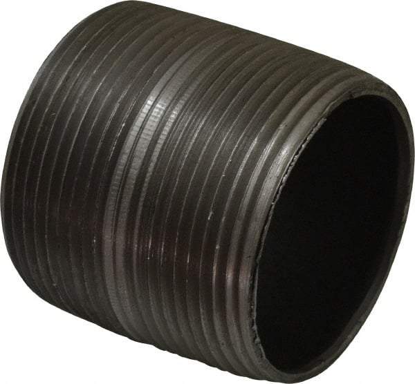 B&K Mueller - Schedule 40, 2-1/2" Diam x 2-1/2" Long Steel Black Pipe Nipple - Threaded - Exact Industrial Supply