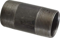 B&K Mueller - Schedule 40, 1-1/2" Diam x 3-1/2" Long Steel Black Pipe Nipple - Threaded - Exact Industrial Supply