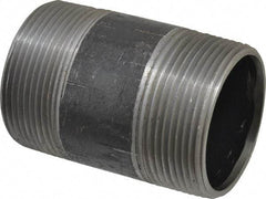 B&K Mueller - Schedule 40, 2-1/2" Diam x 4" Long Steel Black Pipe Nipple - Threaded - Exact Industrial Supply
