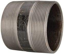 B&K Mueller - Schedule 40, 4" Diam x 4" Long Steel Black Pipe Nipple - Threaded - Exact Industrial Supply