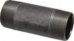 B&K Mueller - Schedule 40, 1-1/2" Diam x 4-1/2" Long Steel Black Pipe Nipple - Threaded - Exact Industrial Supply