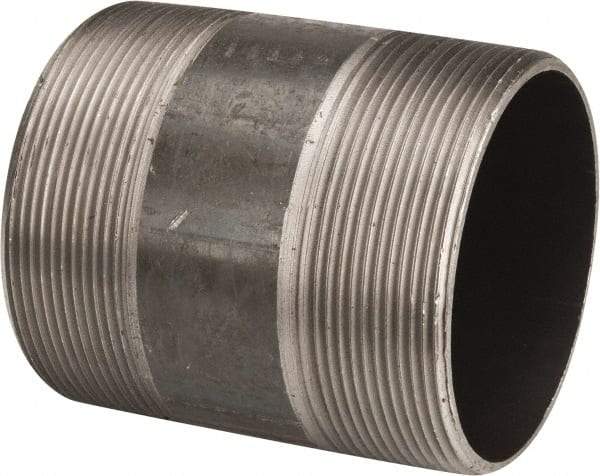 B&K Mueller - Schedule 40, 4" Diam x 5" Long Steel Black Pipe Nipple - Threaded - Exact Industrial Supply