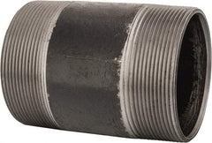 B&K Mueller - Schedule 40, 4" Diam x 6" Long Steel Black Pipe Nipple - Threaded - Exact Industrial Supply