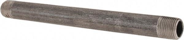 B&K Mueller - Schedule 40, 3/8" Diam x 7" Long Steel Black Pipe Nipple - Threaded - Exact Industrial Supply