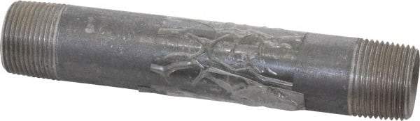 B&K Mueller - Schedule 40, 1" Diam x 7" Long Steel Black Pipe Nipple - Threaded - Exact Industrial Supply