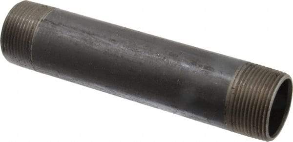 B&K Mueller - Schedule 40, 1-1/4" Diam x 7" Long Steel Black Pipe Nipple - Threaded - Exact Industrial Supply