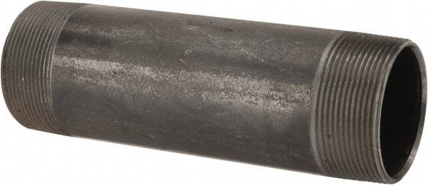 B&K Mueller - Schedule 40, 2" Diam x 7" Long Steel Black Pipe Nipple - Threaded - Exact Industrial Supply