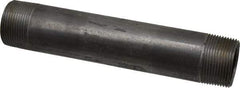 B&K Mueller - Schedule 40, 1-1/4" Diam x 8" Long Steel Black Pipe Nipple - Threaded - Exact Industrial Supply