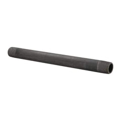 B&K Mueller - Schedule 40, 1/2" Diam x 9" Long Steel Black Pipe Nipple - Threaded - Exact Industrial Supply