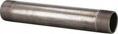 B&K Mueller - Schedule 40, 1-1/4" Diam x 9" Long Steel Black Pipe Nipple - Threaded - Exact Industrial Supply