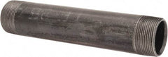 B&K Mueller - Schedule 40, 1-1/2" Diam x 9" Long Steel Black Pipe Nipple - Threaded - Exact Industrial Supply