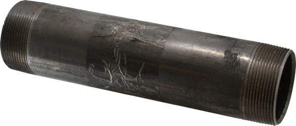 B&K Mueller - Schedule 40, 2" Diam x 9" Long Steel Black Pipe Nipple - Threaded - Exact Industrial Supply